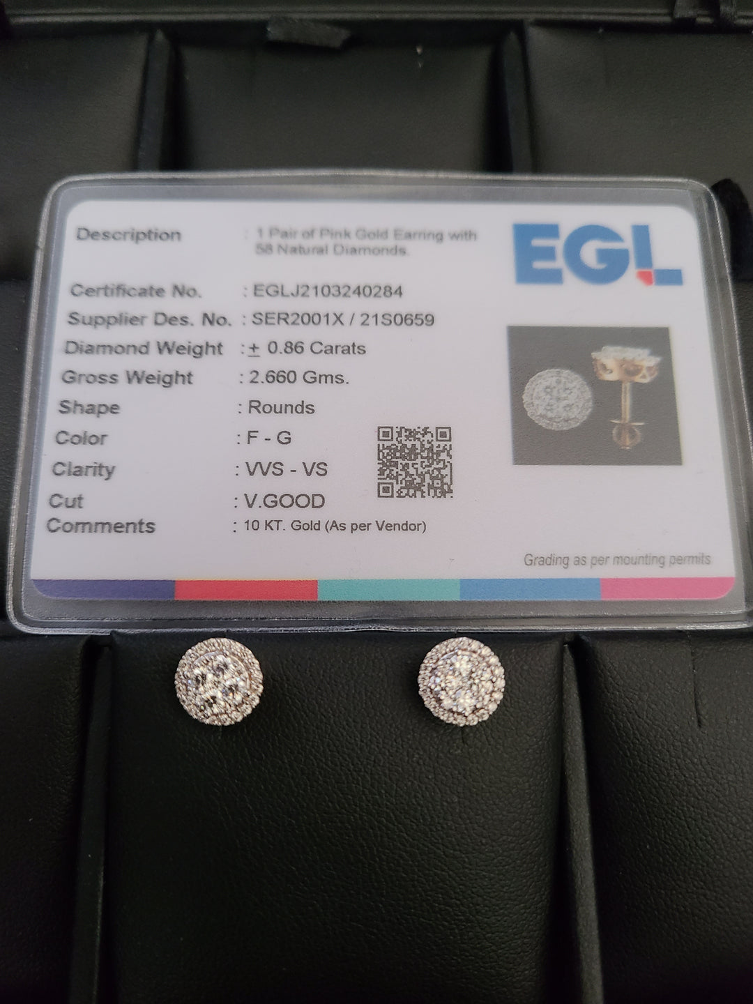 10k Gold (Vs) Diamond Super Flower/w Halo (Cert Card)