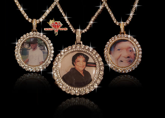 Circle Picture Pendant (2 Row Bezel)