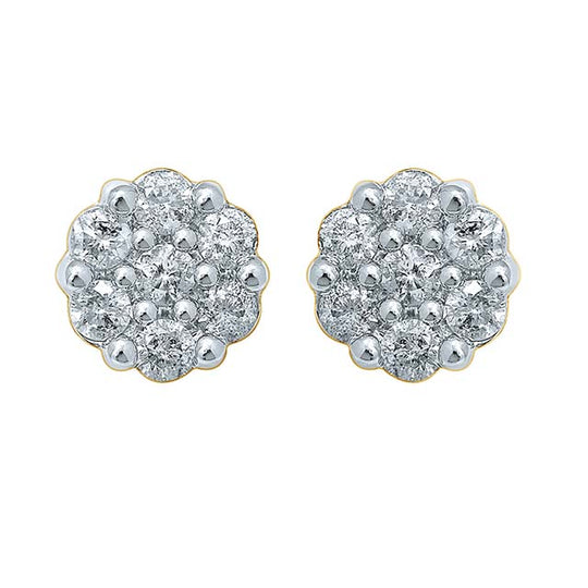 10K 0.46-0.52CT D-FLOWER EARRING