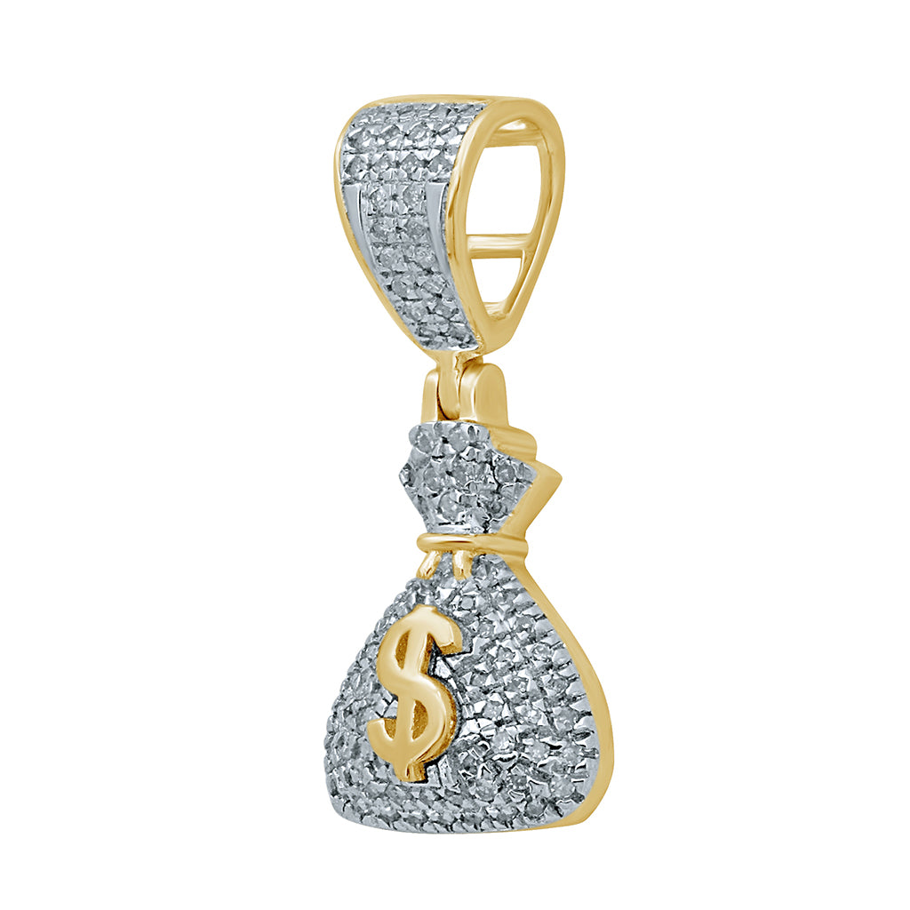 10K 0.19-0.22CT D-MONEY BAGS CHARM