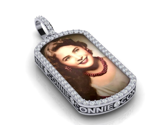 Dog Tag Picture Pendant