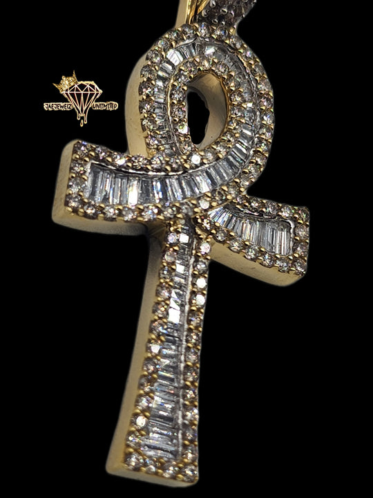 Baguette Ankh (10k Gold Diamond)