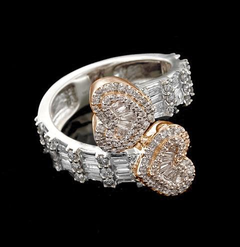 Shinning Heart Baguette Ring (Dia-1.35ct)