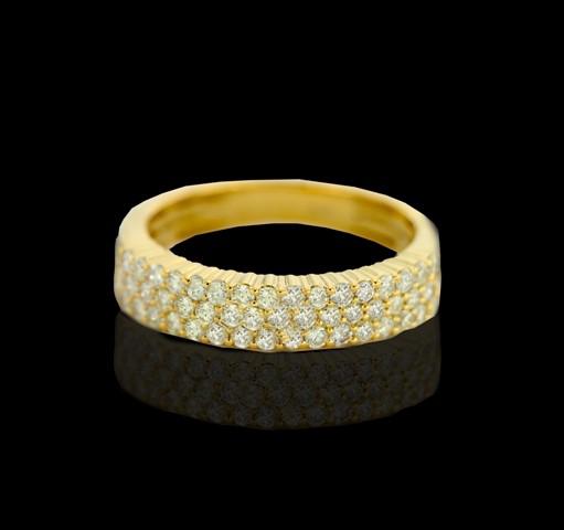 Three Diamond Row Ring (Dia-0.90ct)