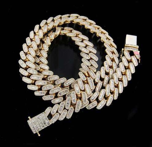 Round Baguette Cuban Chain